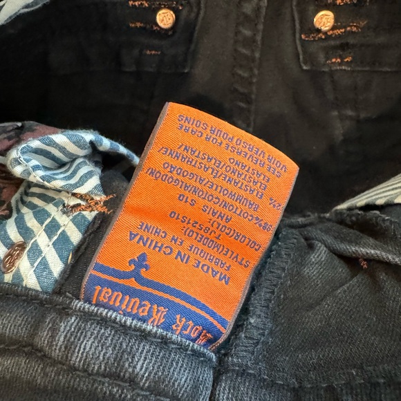 ROCK REVIVAL ANAIS SZ 24 SKINNY EMBROIDERED BLACK DENIM JEANS - Picture 10 of 16